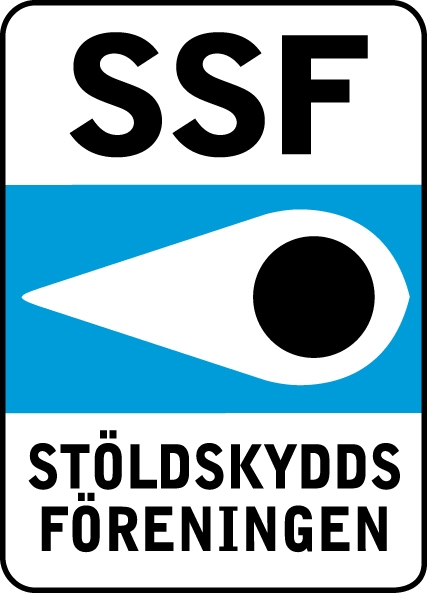 SSF stöldskyddsföreningens logo.
