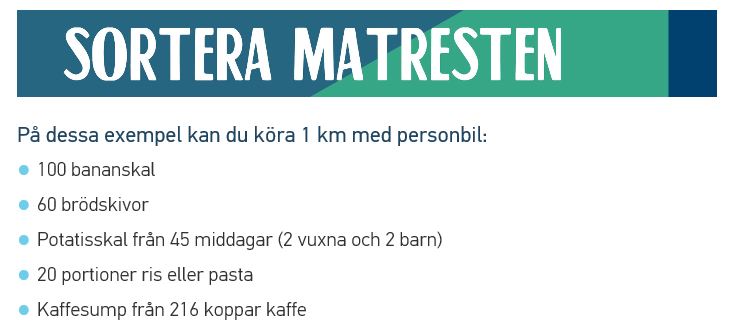 Bild på vad man kan göra med återvunnet matavfall.